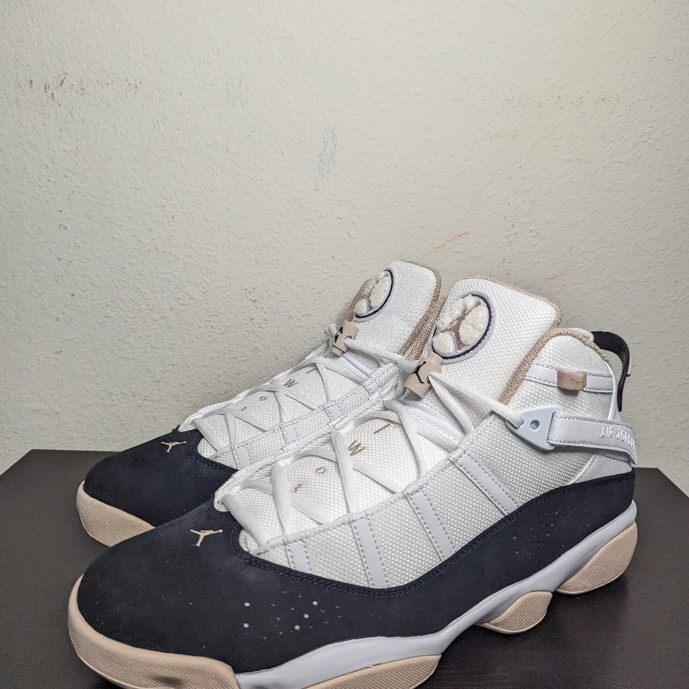 Nike Air Jordan 6 Rings Black Fossil Stone 322992-112 Mens Size 14 Sneakers - Picture 2 of 10